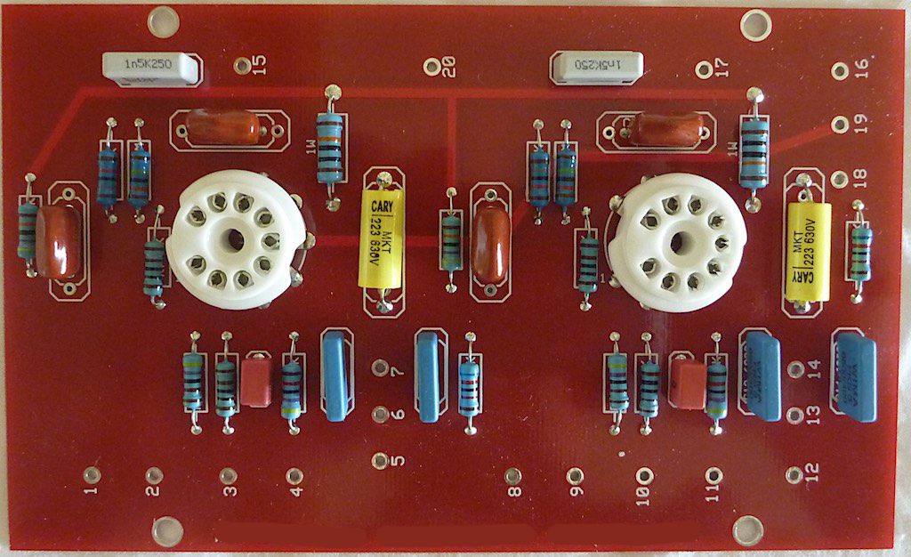 KSL-M77 6072A/12AY7 Tube Pre-amplifier Line and Phono Pre-AMP PCB Bare Board 